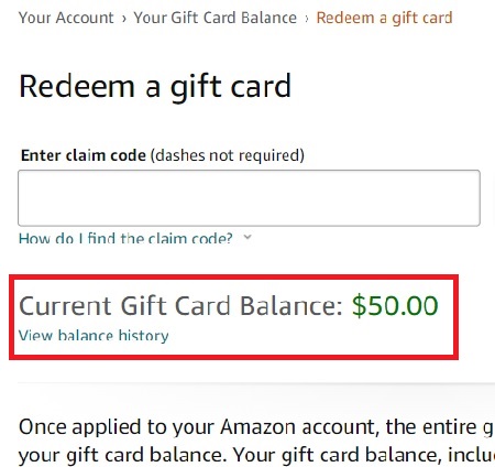 Updated Amazon Balance