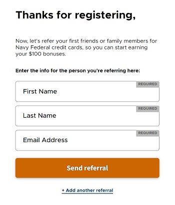 How to send Navy Federal Referral